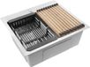 Rea - Stalen Spoelbak Met Accessoireset 3-delig Leo 50 Brush Nickel Grijze accessoires
