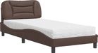 vidaXL Lit avec matelas "Hvar" Similicuir Marron 90x200 cm
