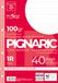 Pigna, Verpakking met 40 reservebladen met 4 gaten, archivering, versterkte zijband, vellen met versterkte gaten, papier 100 g, vel f.to A4, 21 x 29,7, 1R, gelinieerd