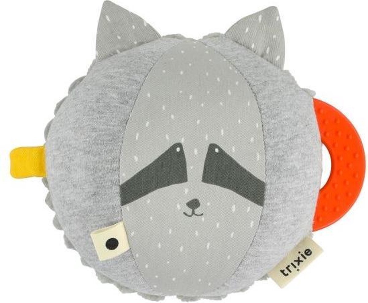 TRIXIE speelbal Mr. Raccoon junior 18 cm katoen/polyester grijs