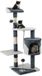 lionto by dibea Krabpaal katten 112 cm hoogte (grijs/wit)