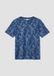 s.Oliver T-shirt hemelsblauw kinderen 170/176 katoen dierenprint korte mouw ronde hals aansluitend