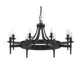 Searchlight Cartwheel - Lustre - 8 lumières - Noir