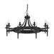 Searchlight Cartwheel - Lustre - 8 lumières - Noir