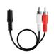 HDSupply Audio-adapter 3,5 mm 2X Stereo RCA stekker naar 1x bus