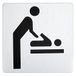 WC-signaal "wikkelruimte" | aluminium zilver geanodiseerd | 100x100 mm | 1 stuk