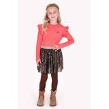 B.Nosy aansluitende longsleeve met ruches - roze