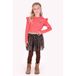 B.Nosy aansluitende longsleeve met ruches - roze