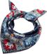 Roeckl Sjaal Lucky Elephant 53x53cm Zijde Navy / Red Gebloemd Vrouwen