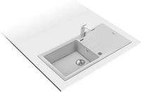 Teka Wastafel met Eén Spoelbak Teka Stone 60 L-TG 1C 1E Wit Rechthoek 60 cm