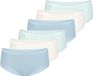sloggi Dames midi slip 6 pack Basic+ sea blue light