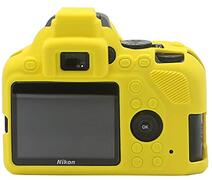 No1accessory Zachte siliconen cameratas huid rubberen tas beschermhoes voor Nikon D3500, Yellow CASE D3500