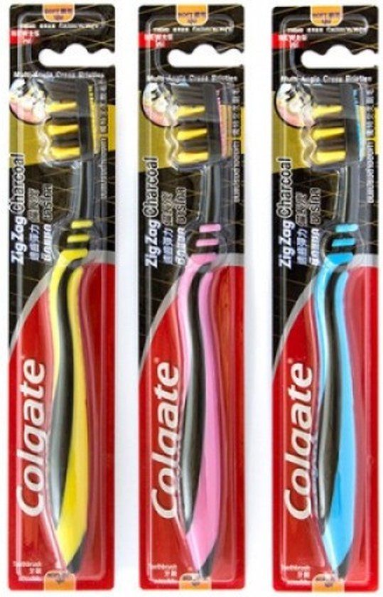 Colgate ZigZag Charcoal Medium Tandenborstel