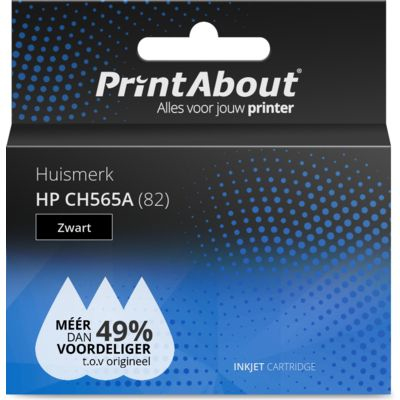 PrintAbout   Huismerk HP CH565A (82) Inktcartridge Zwart