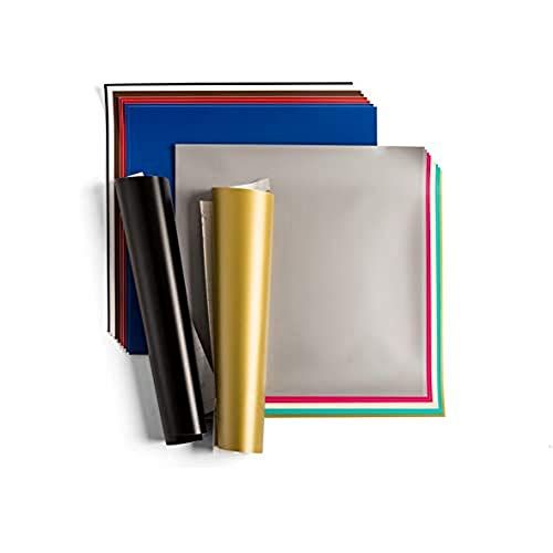CRICUT Verwijderbare Vinyl | Variety (20) | 30.5cm x 30.5cm (12\" x 12\") | 20 x Zelfklevende Vinyl Vellen | Voor gebruik met alle snijmachines