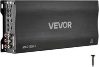 VEVOR Auto Audio Versterker, 5-Kanaal Bruggabe Auto Versterker, Multikanaal Klasse D Stereo Amp, Max. 4 x 100W bij 4 Ohm / 4 x 200W bij 2 Ohm + 1 x 1000W bij 2 Ohm / 1 x 500W bij 4 Ohm, voor Voertuigen