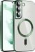 Techsuit Luxury Crystal Back Cover étui avec MagSafe pour Samsung Galaxy S21 Plus - Transparent/Vert foncé