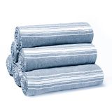 Belizzi Home Peshtemal Turkse handdoek 100% katoen Chevron strandhanddoeken oversized 36 x 71 set van 6, strandhanddoeken voor volwassenen, zacht, duurzaam absorberend, extra groot badlaken hamamdoek