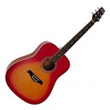 Gear4music Dreadnought Akoestische Gitaar, Cherry Sunburst