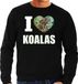 Bellatio Decorations I love koalas trui met dieren foto van een koala zwart voor heren - cadeau sweater koalas liefhebber M