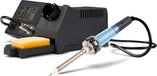 Velleman Soldeerstation met lcd-display en keramisch verwarmingselement, 48 W, temperatuurbereik 150-450 °C, comfortabele handgreep, geschikt voor professionals of doe-het-zelvers, grijs