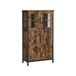 Vasagle LSC260B01 Dressoir met 2 Deuren en 6 Schappen - Zwart/Hout