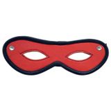 Rouge - Masque pour les yeux ouvert - Cuir véritable - Rouge