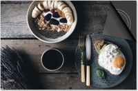 Dietrix Inductie Beschermer - 81x52cm - Food - Ontbijt yoghurt eieren