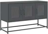 vidaXL Tv-meubel 100,5x39x60,5 cm koudgewalst staal antracietkleurig