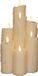 Anna's Collection bougies LED/bougies sur socle - 2x - or - D4,5 x H8 cm - minuterie - blanc chaud
