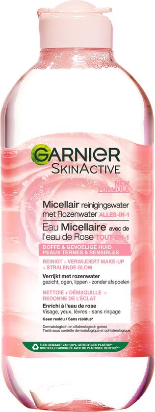 Garnier Skinactive Face Micellair Reinigingswater Met Rozenwater - 400ml - Gezichtsreiniging