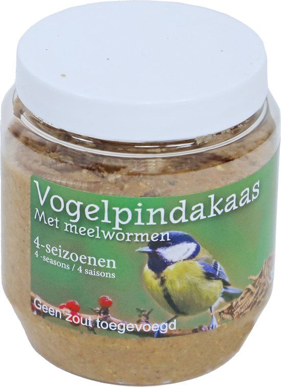 Boon 4-seizoenen vogelpindakaas meelwormen, 350 gram