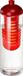 Merkloos / Sans marque Pf Concept International Bv Drinkfles met fruit infuser - rood - 850 ml - lekvrij - sportief - transparant - kunststof