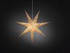 Konstsmide 2985 - Kerstster - Papierster met Snoer - E14 Fitting Wit 7-punts met Tekst - 78 cm - 230V - Voor Binnen