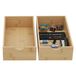 Gerimport Organiseur de tiroirs - 2x - bois de bambou - 15 x 30 x 7 cm - bac - bac de rangement