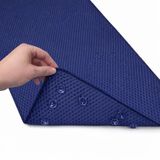 Luxe antislip badmat Antislip, zachte schuimrubberen badmatten voor badkuip, badmat met afvoergaten, zuignappen; 91 x 43 cm, marineblauw