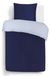 Housse de couette double face bleu marine/gris 140 x 200 cm