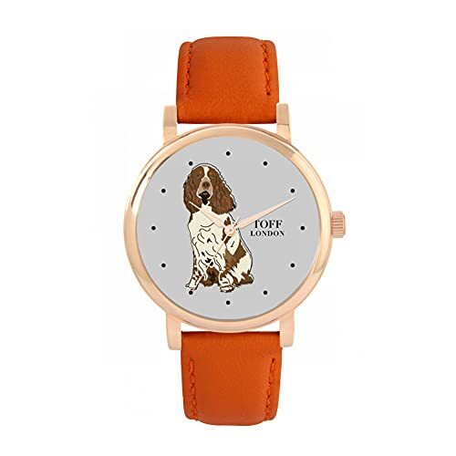 Toff London Bruin Wit Springer Spaniel Hondenhorloge