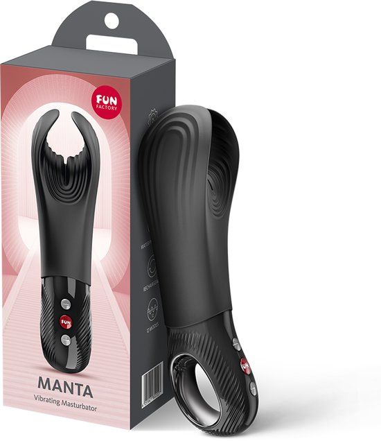FUN FACTORY Manta Masturbador Vibrador Negro