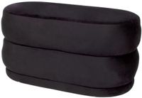 Milton & Oldbrook Velvet Poef + Opbergbox Catania Zwart