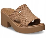 Crocs Brooklyn - Geweven Hak Sandalen - Sepia - LiteRide Technologie - Vrouwen
