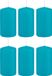 Trend Candles Cilinderkaars/stompkaars - 6x - turquoise - 5 x 10 cm - 23 branduren
