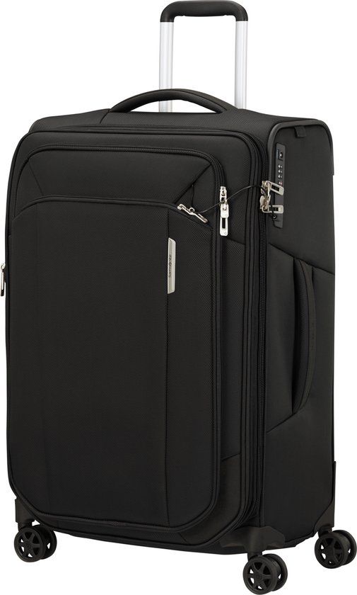 Samsonite Respark Eco Spinner 67cm - Black - 4-wiel - TSA cijferslot - 92L