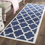 Safavieh Tapijtloper Derby in- & outdoor Navy blauw 69 x 213 cm