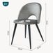 en.casa Eetkamerstoelen Karijo set van 2 fluweel 77x50x55 cm grijs en zwart