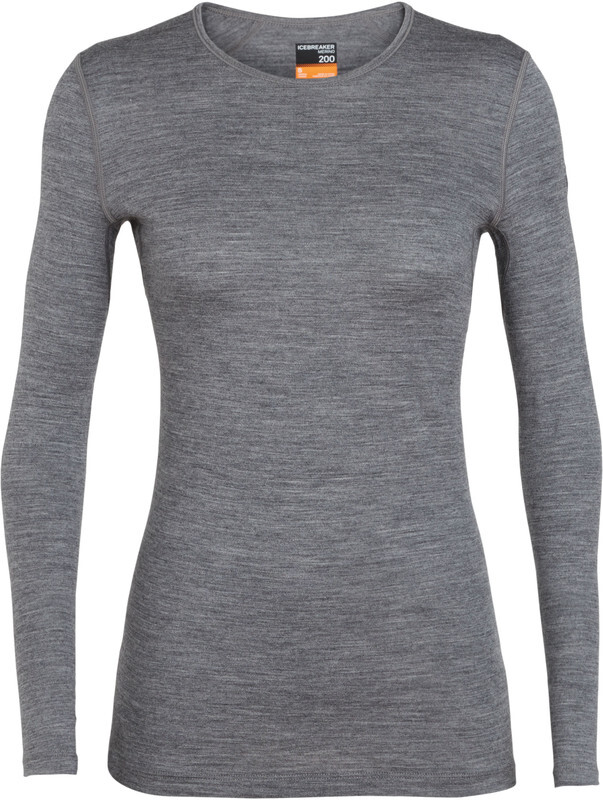 Icebreaker 200 Oasis Longsleeve Crew Shirt Dames, gritstone heather