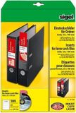 Sigel Ordnerrugkaart A4 170g - 190x53mm wit
