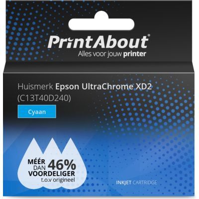 PrintAbout Ink Cartridge UltraChrome XD2 (C13T40D240) Cyan for Epson