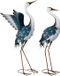 Relaxdays Tuinbeeld Reiger - 2-delige set