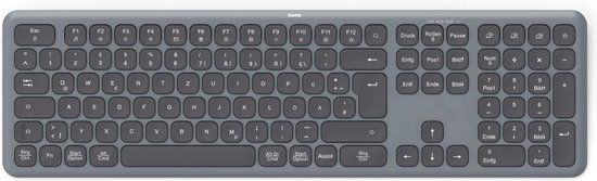 Hama WK-550 Toetsenbord RF-draadloos + Bluetooth QWERTZ Duits Zwart, Donkergrijs